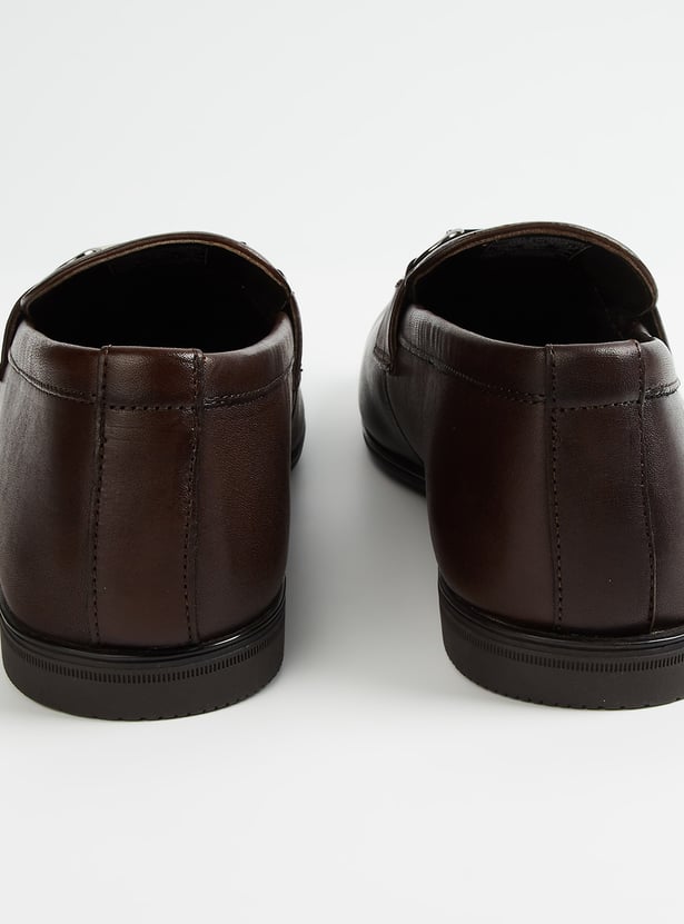 LOUIS PHILIPPE Textured Slip On Loafers