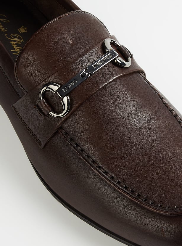 LOUIS PHILIPPE Textured Slip On Loafers