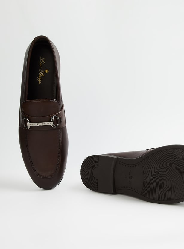 LOUIS PHILIPPE Textured Slip On Loafers