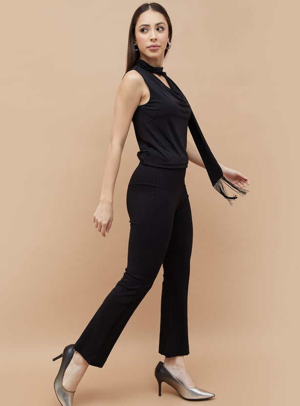 CODE Solid Cowl Neck Top