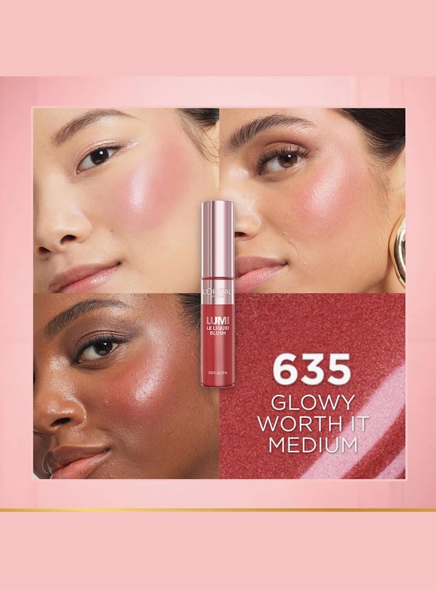 L'OREAL PARIS Lumi Le Liquid Blush - Glowy Worth It Medium 635 - 10ml