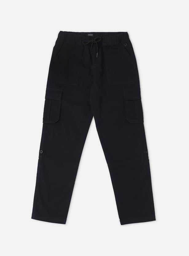 ALLEN SOLLY Boys Solid Convertible Cargos