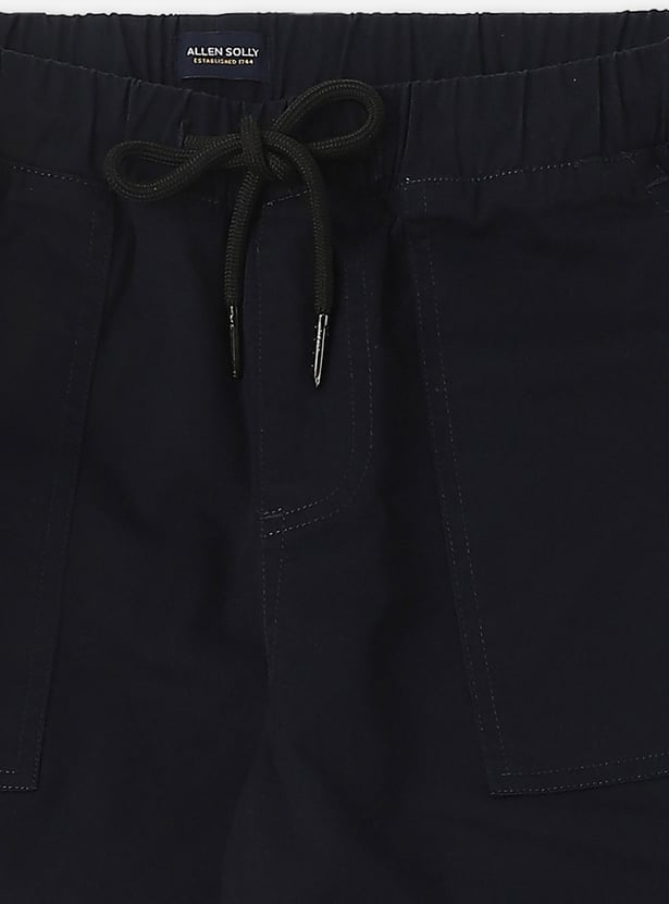 ALLEN SOLLY Boys Solid Convertible Cargos