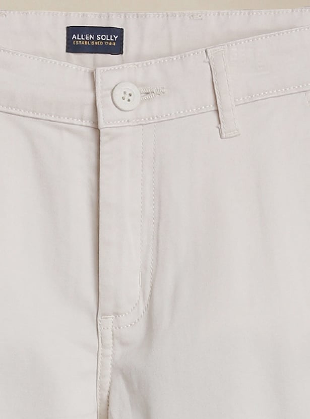 ALLEN SOLLY Boys Solid Slim Fit Trousers