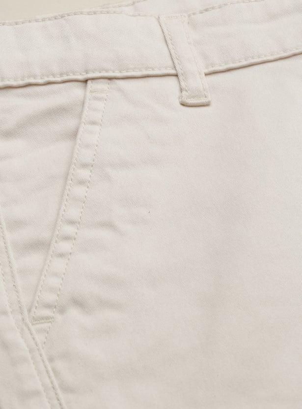 ALLEN SOLLY Boys Solid Slim Fit Trousers