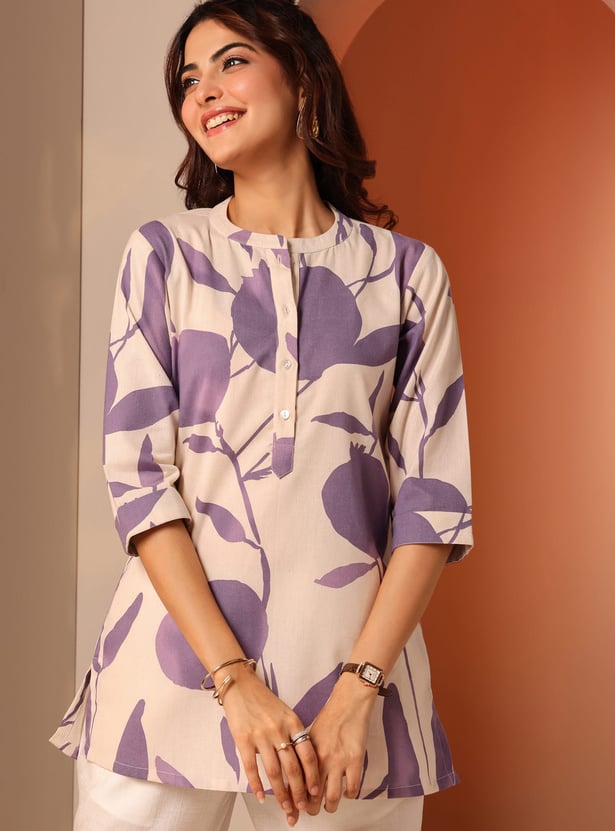 LIBAS Printed Straight Short Kurti