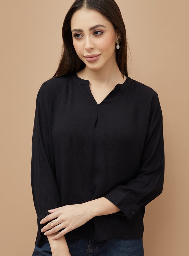 FAME FOREVER Solid Casual Top