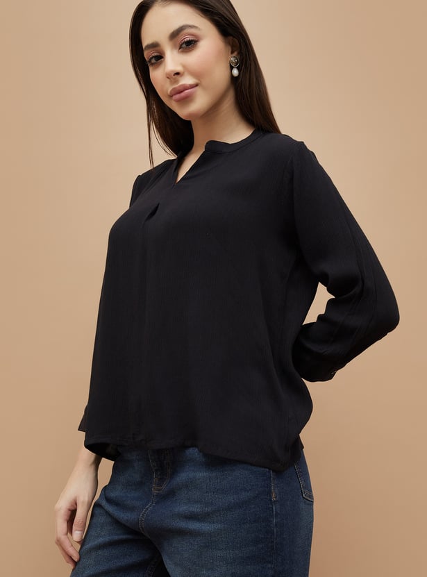 FAME FOREVER Solid Casual Top