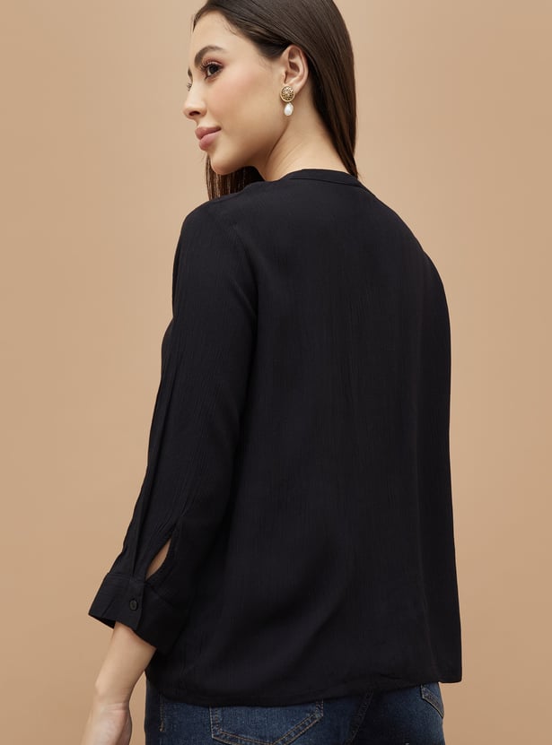 FAME FOREVER Solid Casual Top