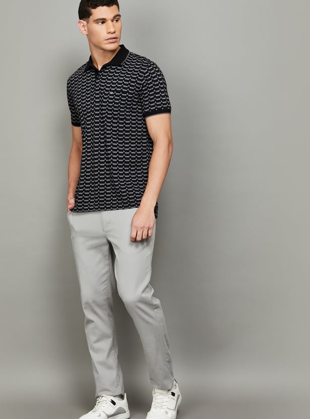 ARROW Printed Slim Fit Polo T-shirt