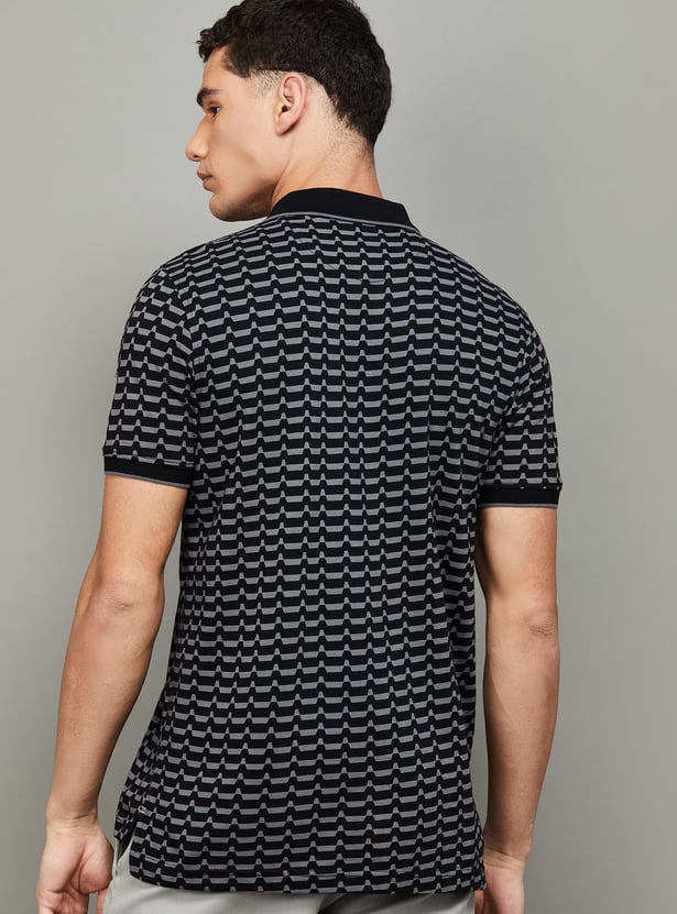 ARROW Printed Slim Fit Polo T-shirt