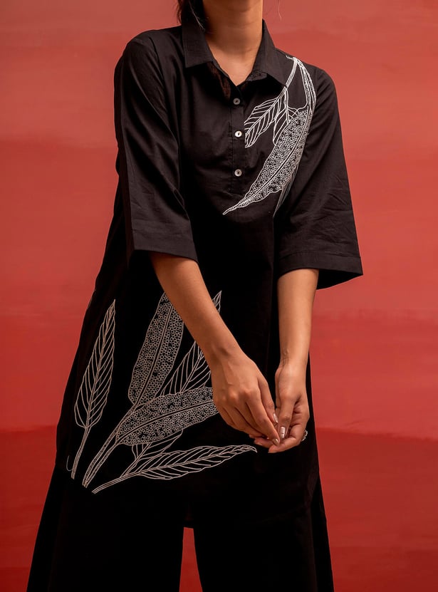 JUNIPER Embroidered Kurta Palazzo Set