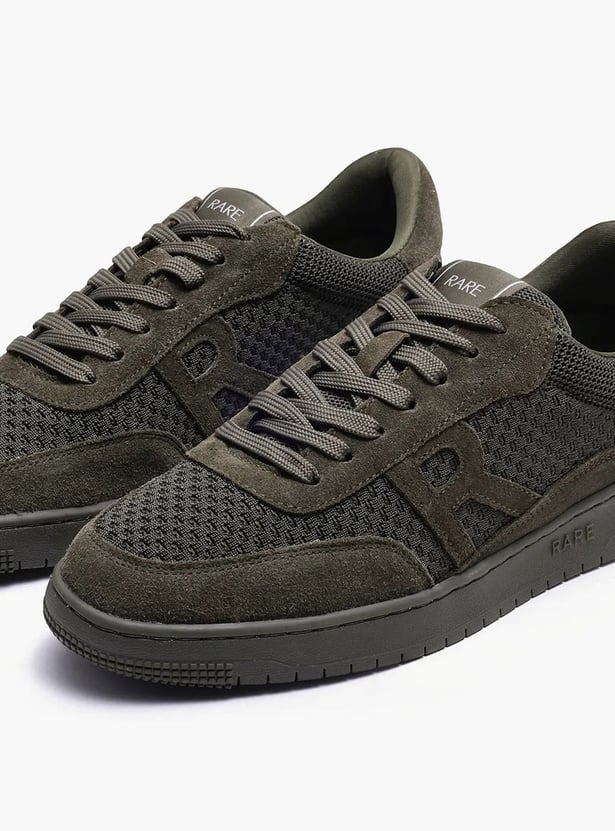 Buy RARE RABBIT Flint Textured Suede Sneakers from Rare Rabbit at just ...