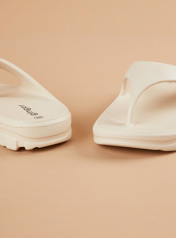 GINGER Solid Flatform Slippers