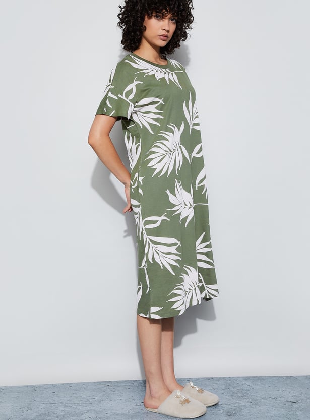 GINGER Leaf Print Night Dress