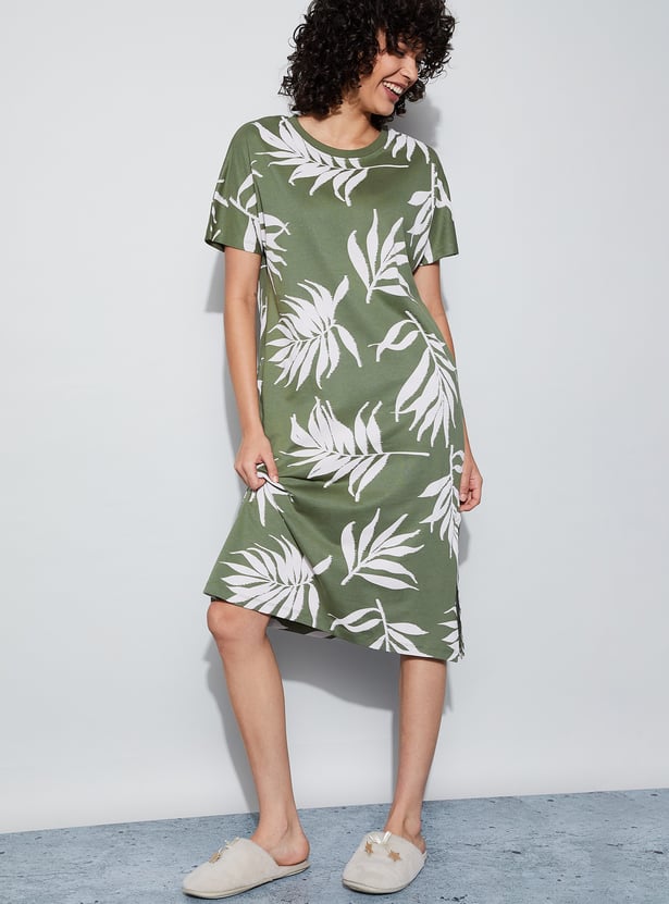 GINGER Leaf Print Night Dress