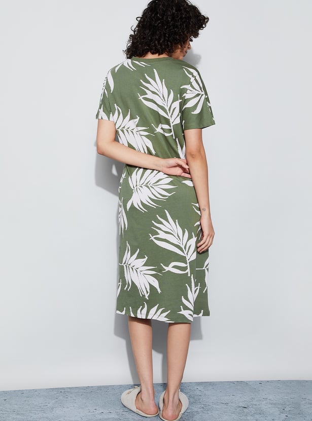 GINGER Leaf Print Night Dress