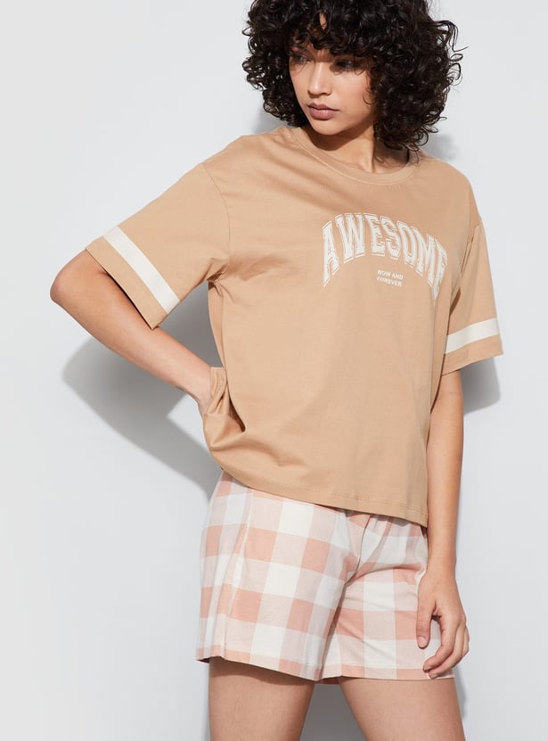 GINGER Typographic Print T-shirt