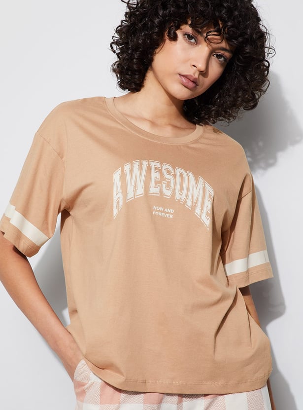 GINGER Typographic Print T-shirt