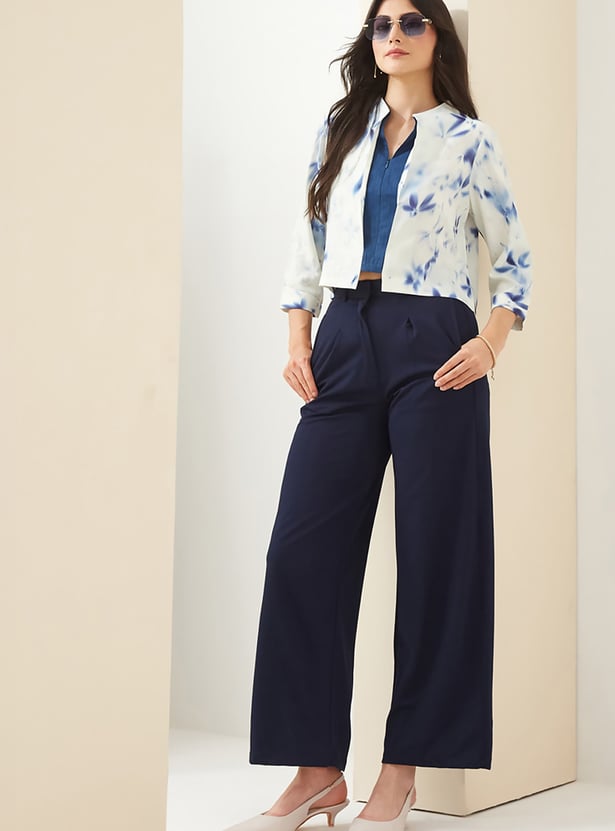 LATIN QUARTERS Floral Print Open-Front Jacket