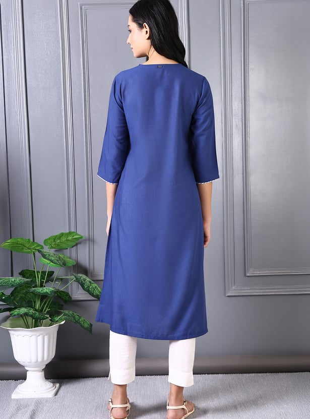 W Embroidered Straight Kurta