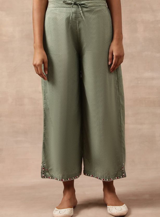 W Embroidered Palazzo