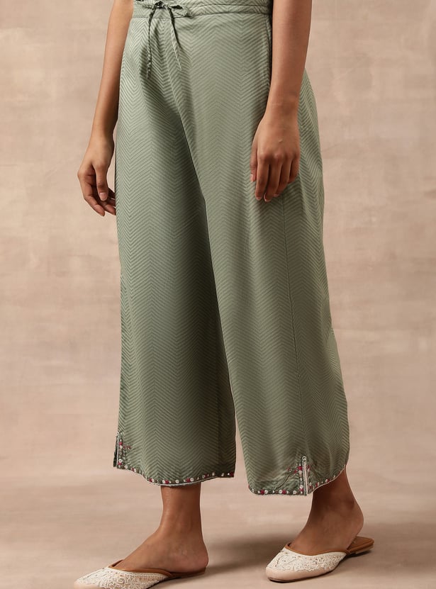W Embroidered Palazzo