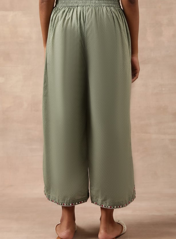W Embroidered Palazzo