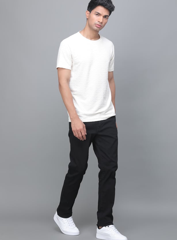 AMERICAN EAGLE Solid Slim Straight Jeans