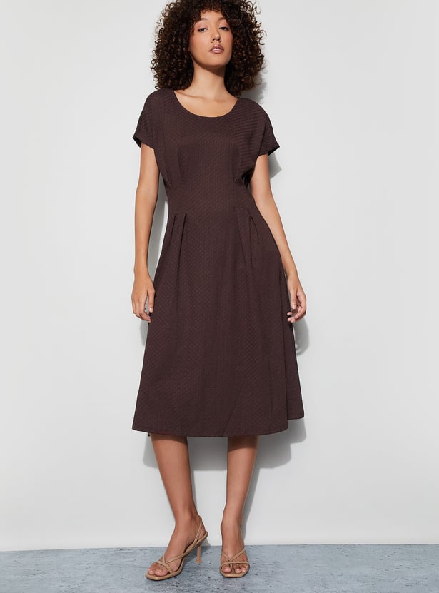 CODE Textured Midi Dress