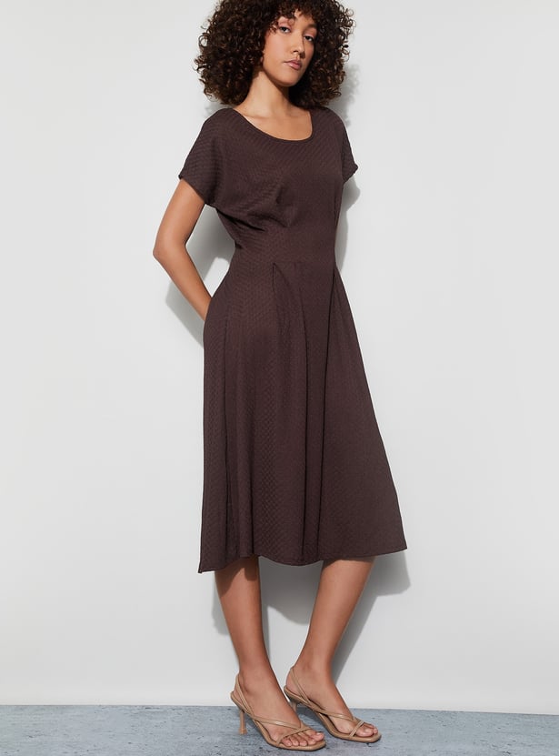 CODE Textured Midi Dress