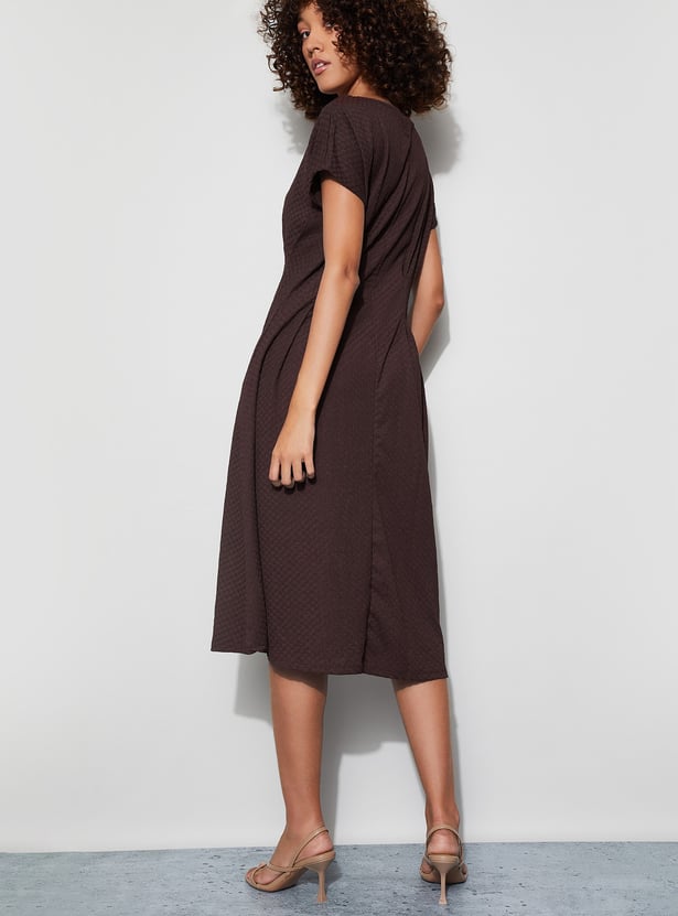 CODE Textured Midi Dress