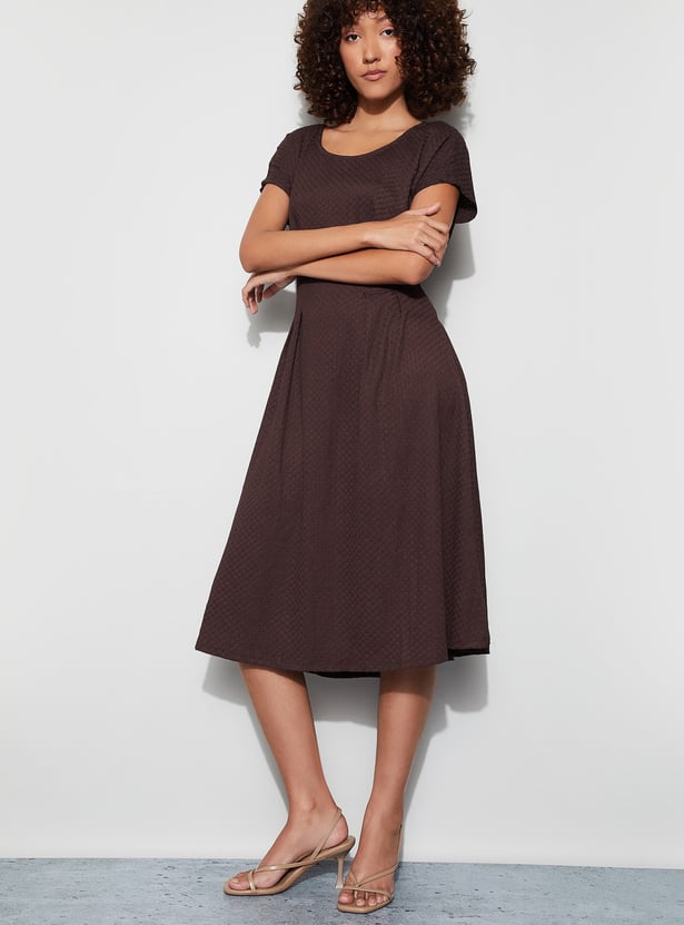 CODE Textured Midi Dress