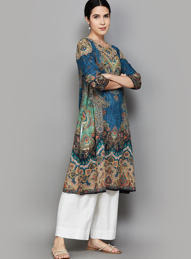 BIBA Paisley Print A-line Kurta