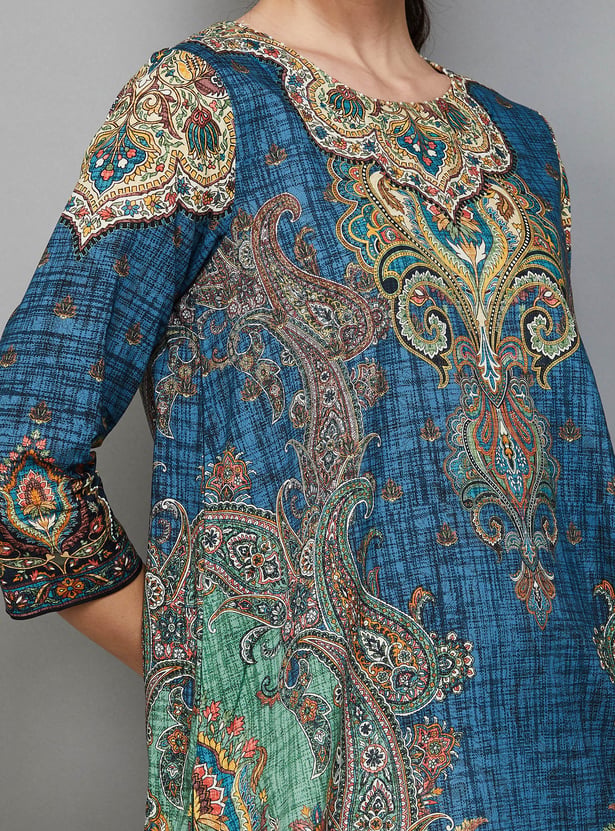 BIBA Paisley Print A-line Kurta