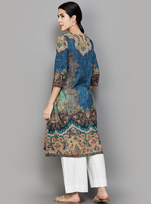 BIBA Paisley Print A-line Kurta