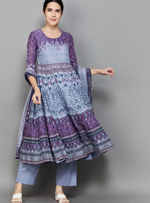 BIBA Printed Flared Kurta Set