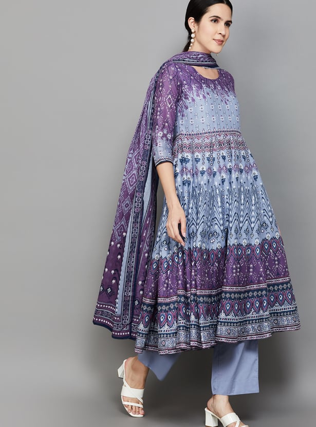 BIBA Printed Flared Kurta Set