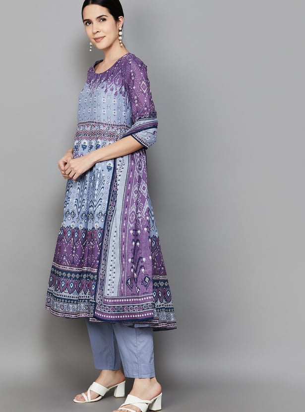 BIBA Printed Flared Kurta Set