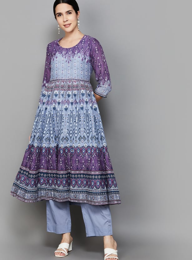 BIBA Printed Flared Kurta Set
