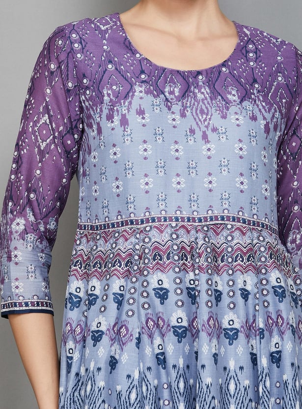 BIBA Printed Flared Kurta Set