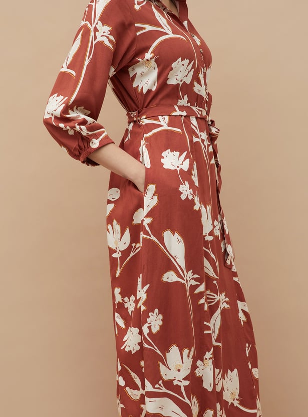 COLOUR ME Floral Print Wrap Dress
