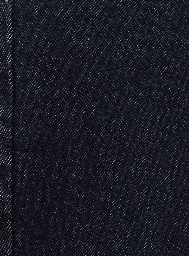 COLOUR ME Solid Mom Fit Crop Jeans