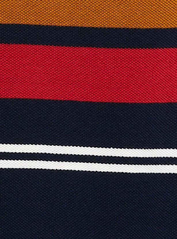 FAHRENHEIT Striped Polo T-shirt