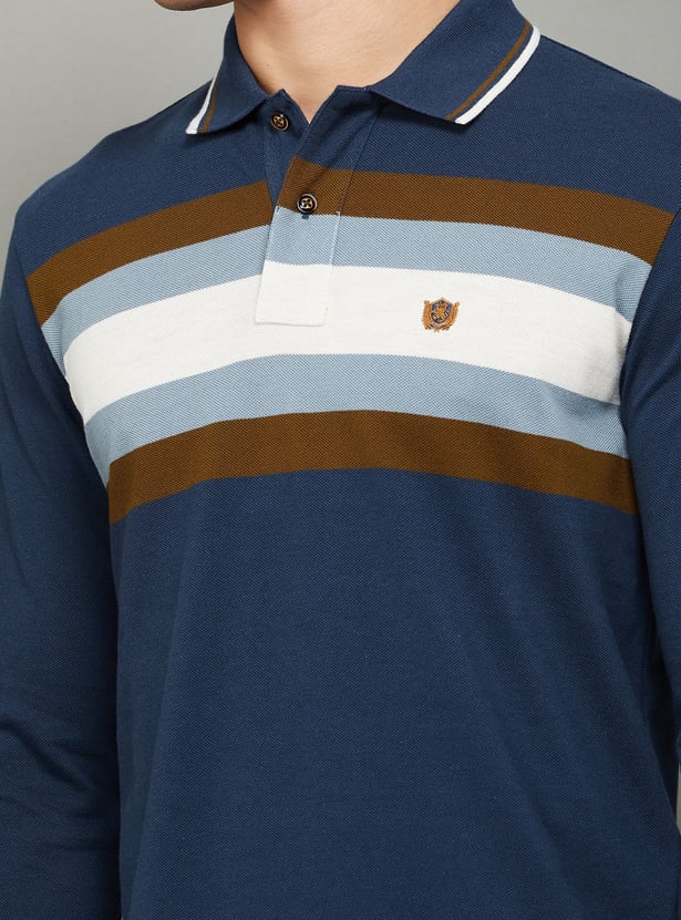 FAHRENHEIT Striped Polo T-shirt
