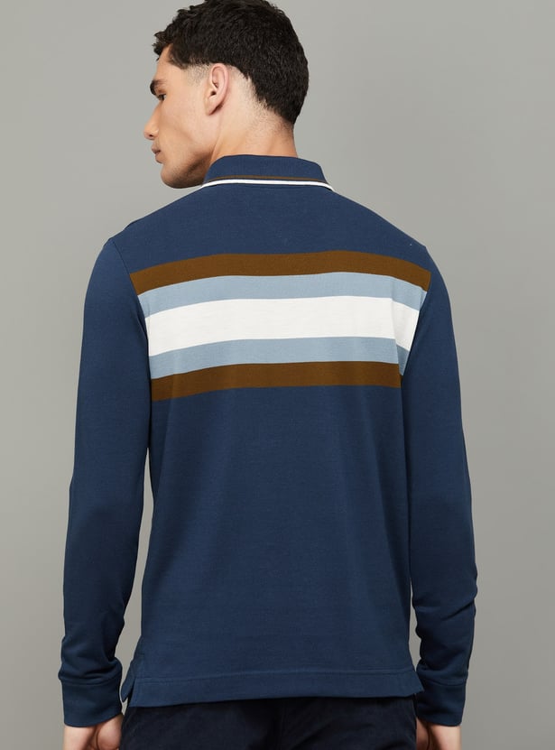 FAHRENHEIT Striped Polo T-shirt