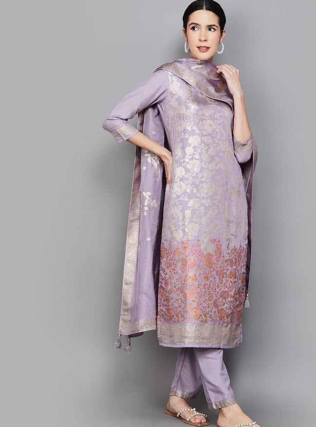 LIBAS Woven Straight Kurta Set