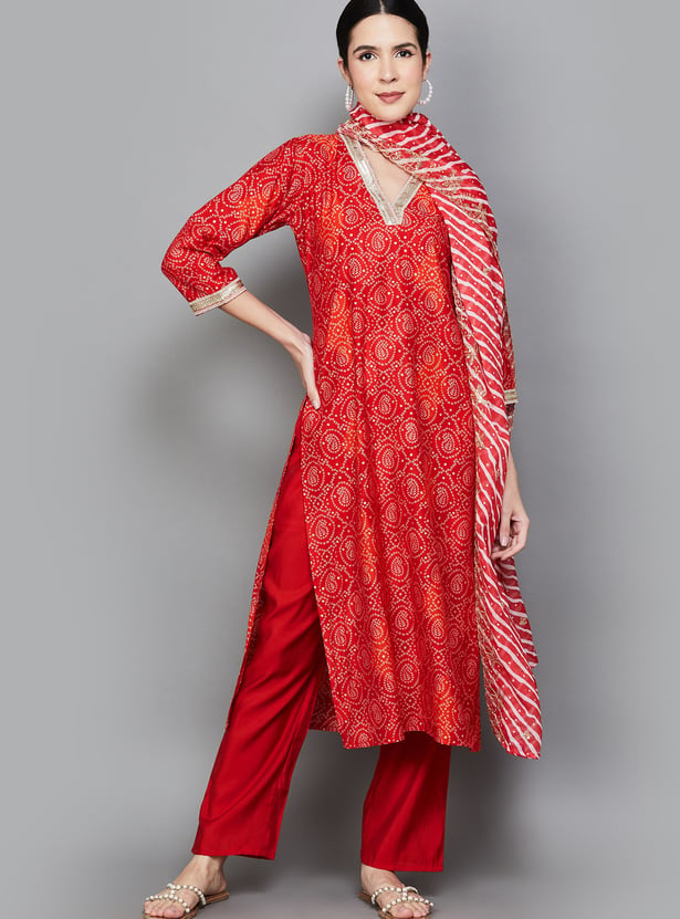 LIBAS Printed Straight Kurta Set