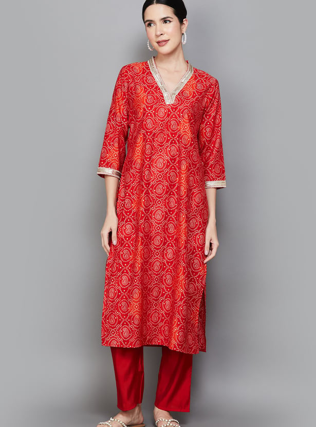 LIBAS Printed Straight Kurta Set
