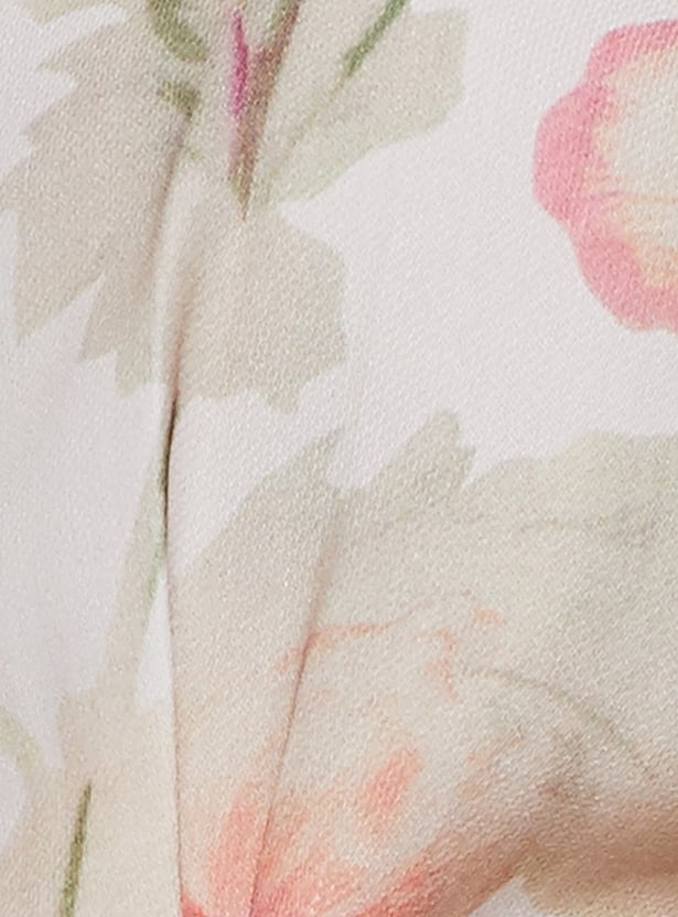 CODE Floral Print Shirt Dress with Belt